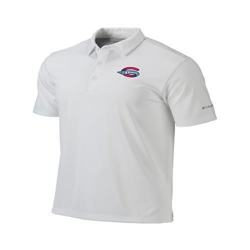 Greenville Drive Columbia Men's White Polo w/Primary Logo