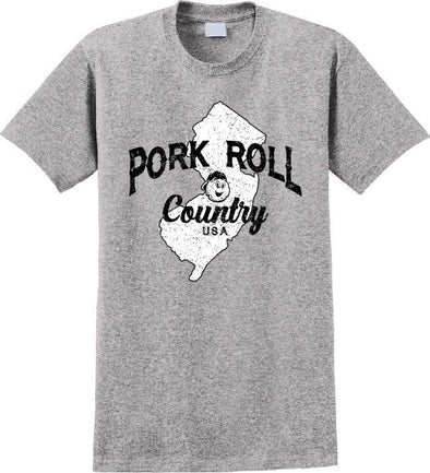 Adult Sports Grey Pork Roll Country t-shirt