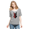 Indianapolis Indians Women's White Wash Coed Striped Tee