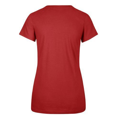 Indianapolis Indians Women's Red Metallic Scoop Tee