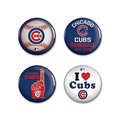 Chicago Cubs 4 pack Buttons