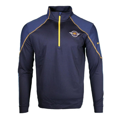 Men's Las Vegas Aviators Columbia Left Chest Retro Logo 1/4 Zip Navy Jacket