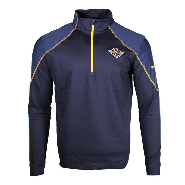 Men's Las Vegas Aviators Columbia Left Chest Retro Logo 1/4 Zip Navy Jacket