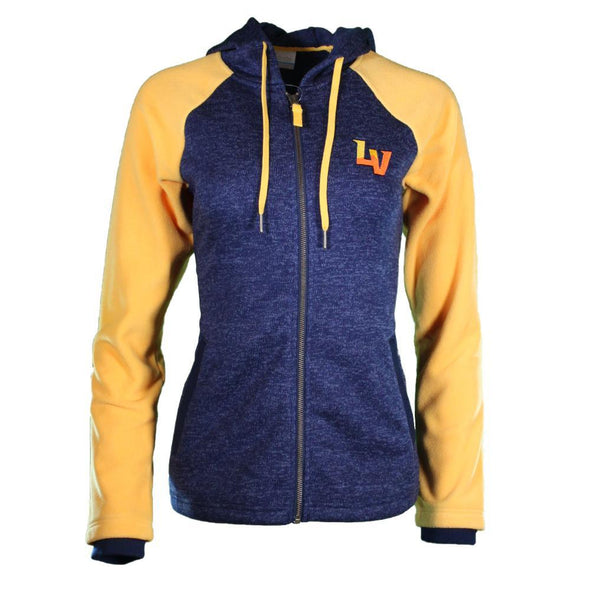 Women's Las Vegas Aviators Columbia Left Chest LV Darling Days Navy/Gold Polyester Jacket
