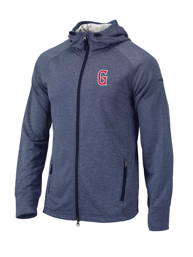 Greenville Drive Columbia Heathered Grey Men's Full Zip Jacket w/Hood