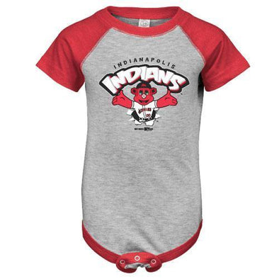 Indianapolis Indians Infant Grey/Red Replicate Bodysuit