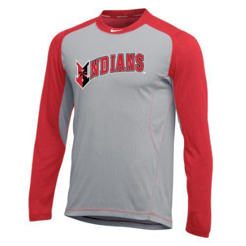 Indianapolis Indians Red/Grey Longsleeve Nike Game Top