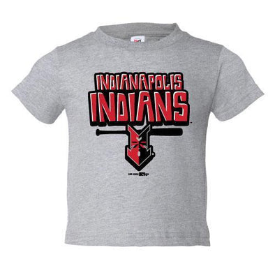 Indianapolis Indians Toddler Grey Miz Tee