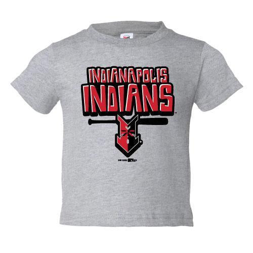 Indianapolis Indians Toddler Grey Miz Tee