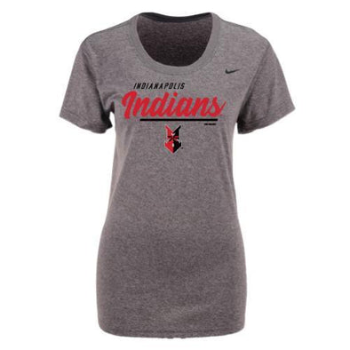 Indianapolis Indians Women's Heather Grey Cycle DriFIT Tee