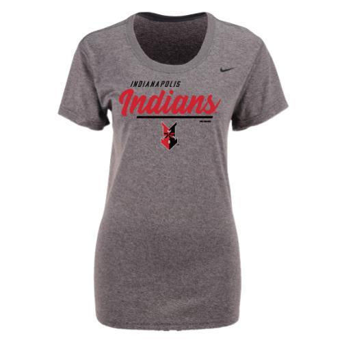 Indianapolis Indians Women's Heather Grey Cycle DriFIT Tee