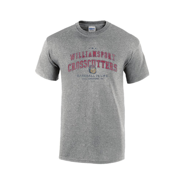 Williamsport Crosscutters Mens Gray Life Tshirt