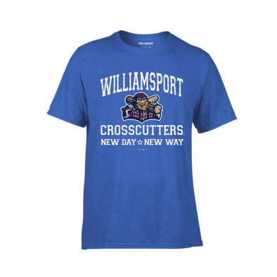 Williamsport Crosscutters Mens Royal Performance Tshirt