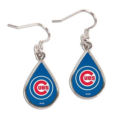 Chicago Cubs Blue Tear Drop Earrings