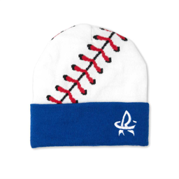 KNIT WHITE/ROYAL RC BASEBALL CANOPY BEANIE