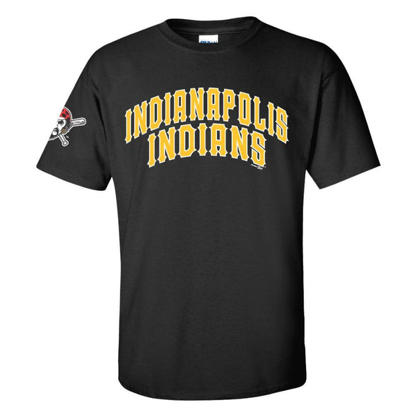 Indianapolis Indians Black Prospects Wordmark Tee