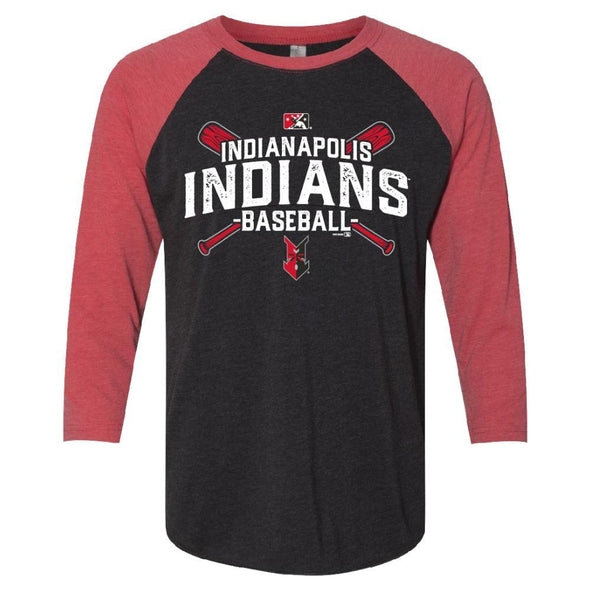 Indianapolis Indians Blk/Red Medicine 3/4 Sleeve Tee