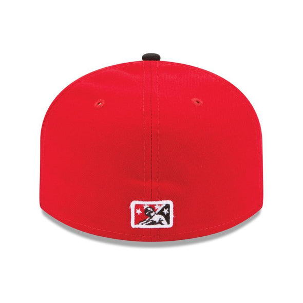 Indianapolis Indians Red/Black New Era Home Authentic 5950 Cap