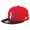 Indianapolis Indians Red/Black New Era Home Authentic 5950 Cap