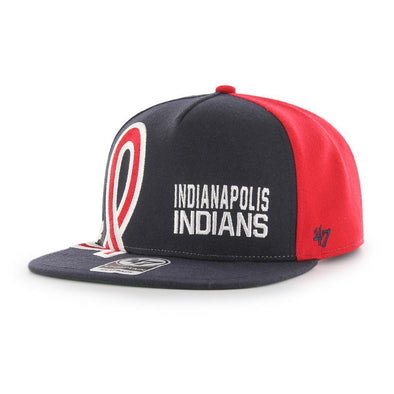 Indianapolis Indians Navy/Red '47 50's/60's Outer Edge Captain Snapback Cap