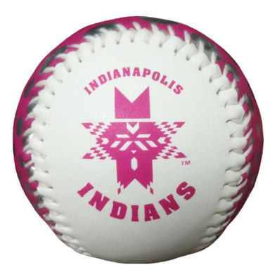 Indianapolis Indians Metallic Pink/Silver Baseball