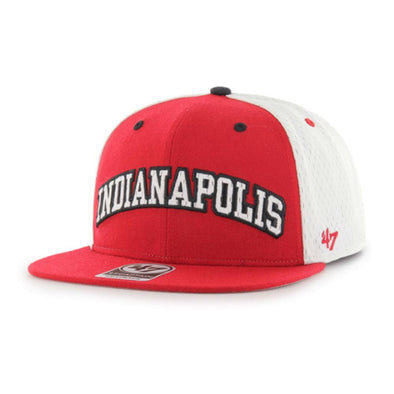 Indianapolis Indians Red/White/Black '47 Side Kick Captain Snapback Cap