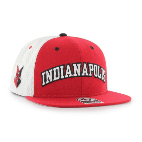 Indianapolis Indians Red/White/Black '47 Side Kick Captain Snapback Cap