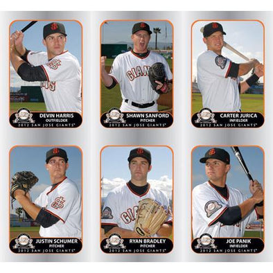 San Jose Giants 2012 Team Trading Card Set