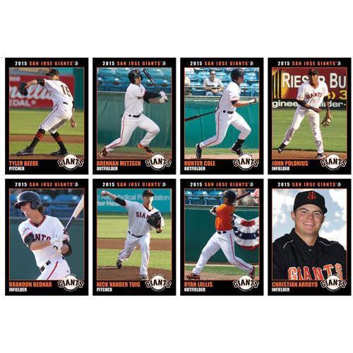 San Jose Giants 2015 Team Trading Card Set