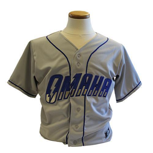 Omaha Storm Chasers Storm Chasers Replica Grey/Royal Road Jersey