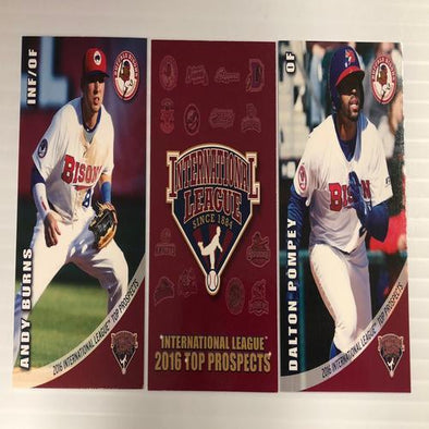 Buffalo Bisons 2016 International League Top Prospects Card Set