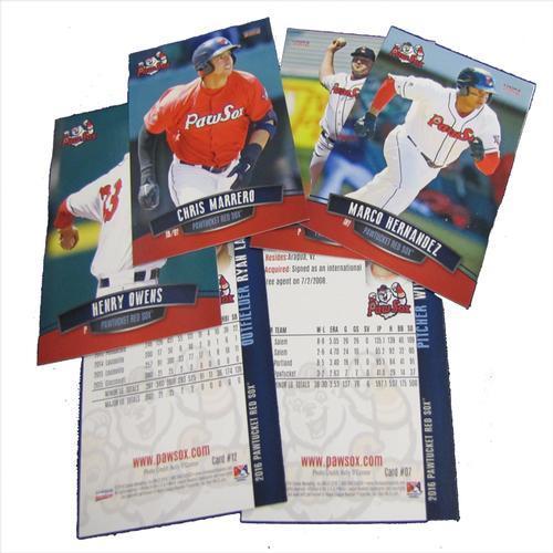 Pawtucket Red Sox 2016 PawSox Team Card Set