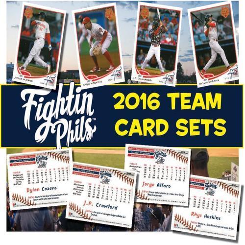 Reading Fightin Phils 2016 Team Card Set