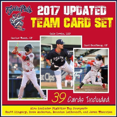 Reading Fightin Phils Fightins 2017 Updated Team Card Set