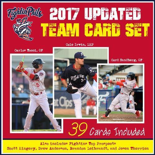 Reading Fightin Phils Fightins 2017 Updated Team Card Set