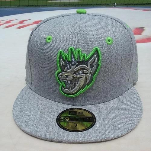 Round Rock Express CHUPACABRA HEATHER GREY/LIME SHADOW 5950 FITTED CAP