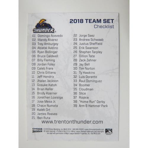 Trenton Thunder 2018 Trenton Thunder Team Card Set