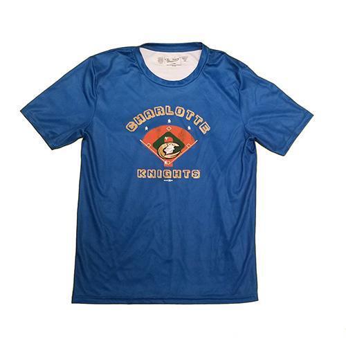 Charlotte Knights Youth Royal Diamond Tee