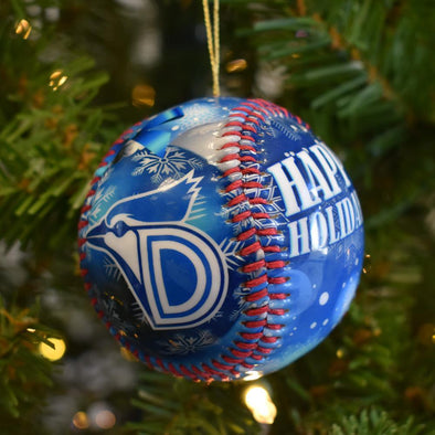 Dunedin Blue Jays Happy Holidays Baseball Ornament