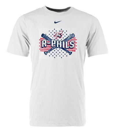 Reading Fightin Phils Nike White 4th of July T-Shirt 2019