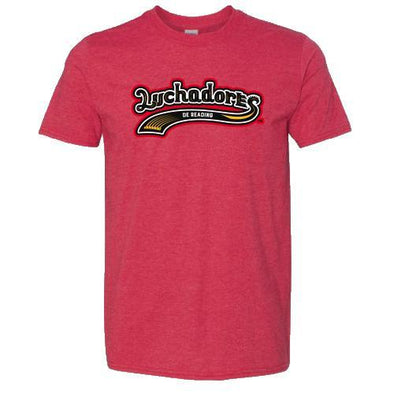Luchadores de Reading Script Red Heathered T-Shirt