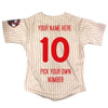 Personalized Reading Fightin Phils On Field Replica Youth Pinstripe Home Jersey