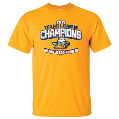 Amarillo Sod Poodles Yellow Texas League Champions Tee