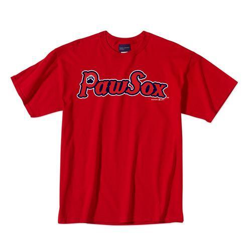 Pawtucket Red Sox PawSox Word Mark Red Tee