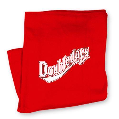 Auburn Doubledays Red Doubledays Primary Logo Sweatshirt Blanket