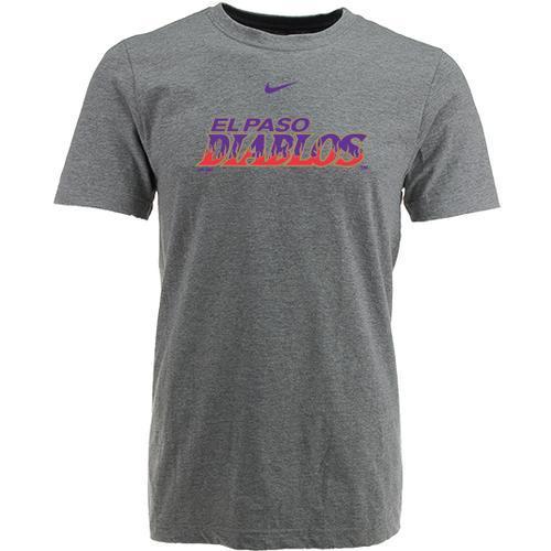 El Paso Chihuahuas NIKE- YOUTH GRAY WORDMARK DIABLOS TEE
