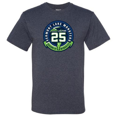 Vermont Lake Monsters 25th Season Commemorative Logo Tee