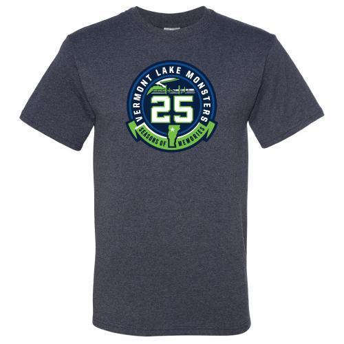 Vermont Lake Monsters 25th Season Commemorative Logo Tee