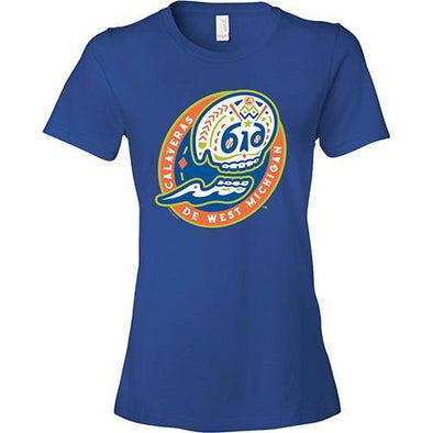 Calaveras de West Michigan Ladies Royal Blue Tee