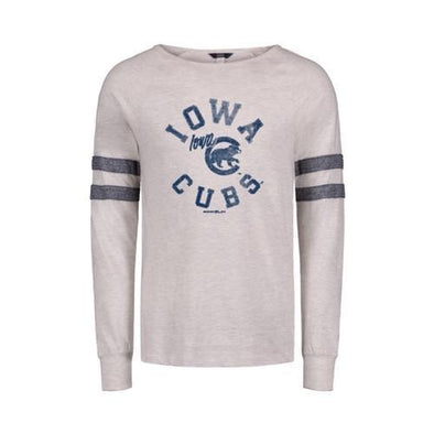 Iowa Cubs Liam Striped Crew Tee, Oatmeal